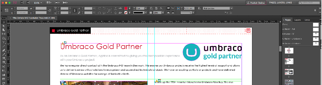 Google docs and Adobe InDesign streamlining the workflow